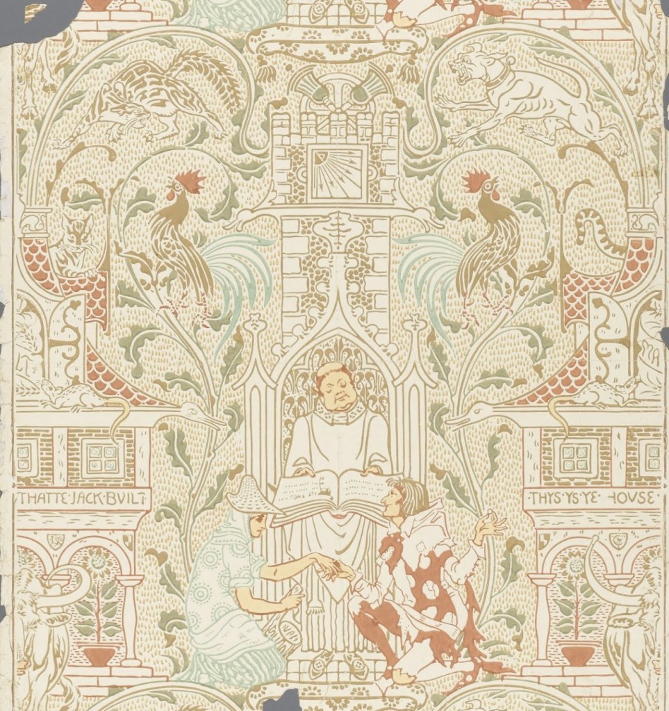 Wallpaper - The House that Jack Built by Walter Crane